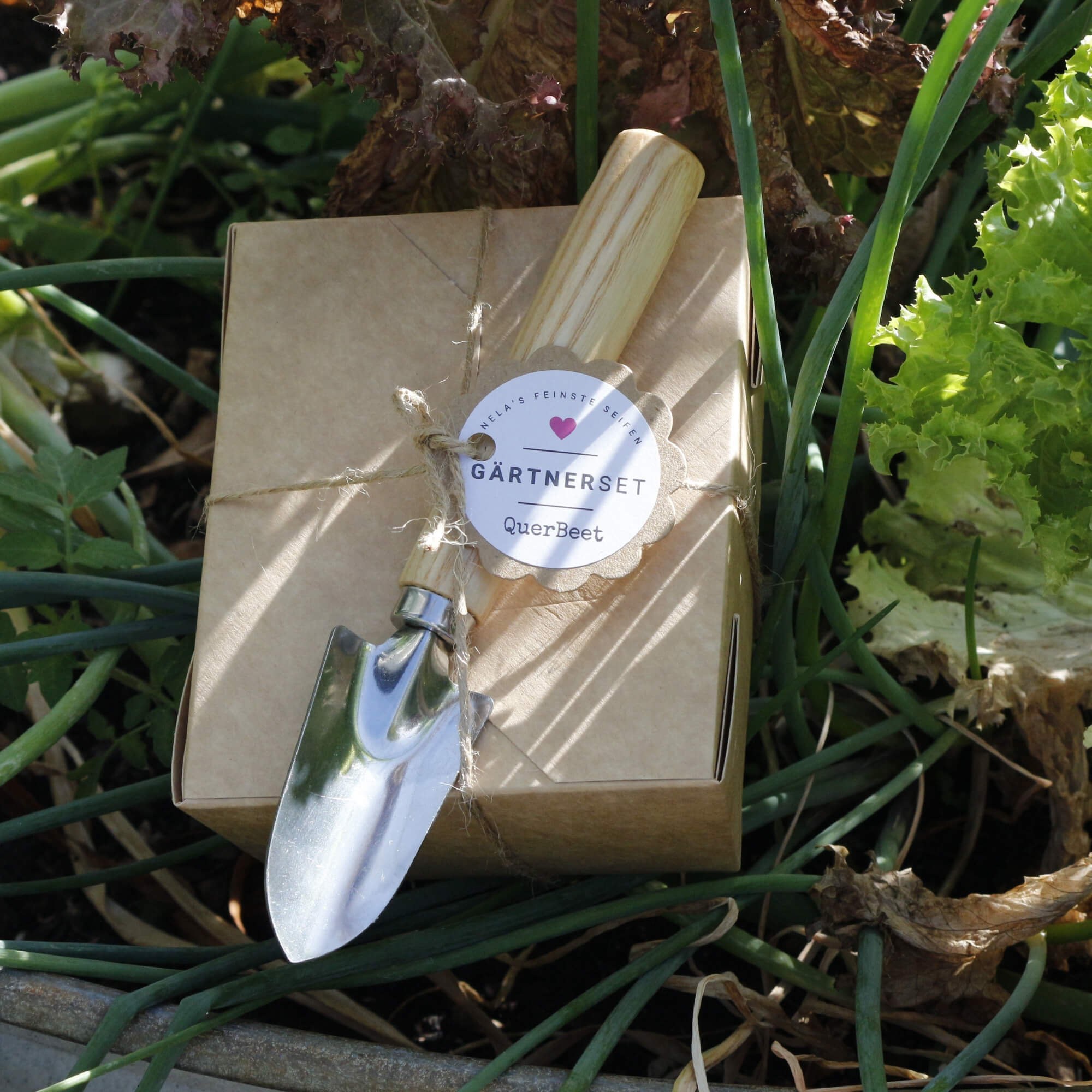 QuerBeet GärtnerSET Geschenkbox mit Pflanzschaufel