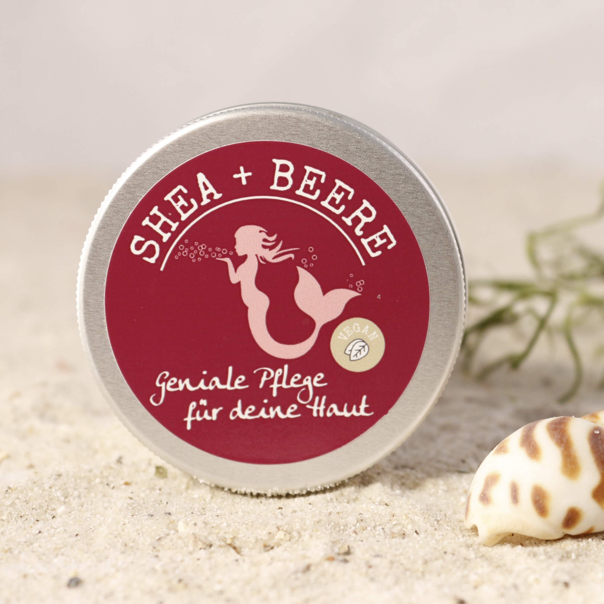 Shea+Beere Pflegecreme in der 30-g-Aluminiumdose